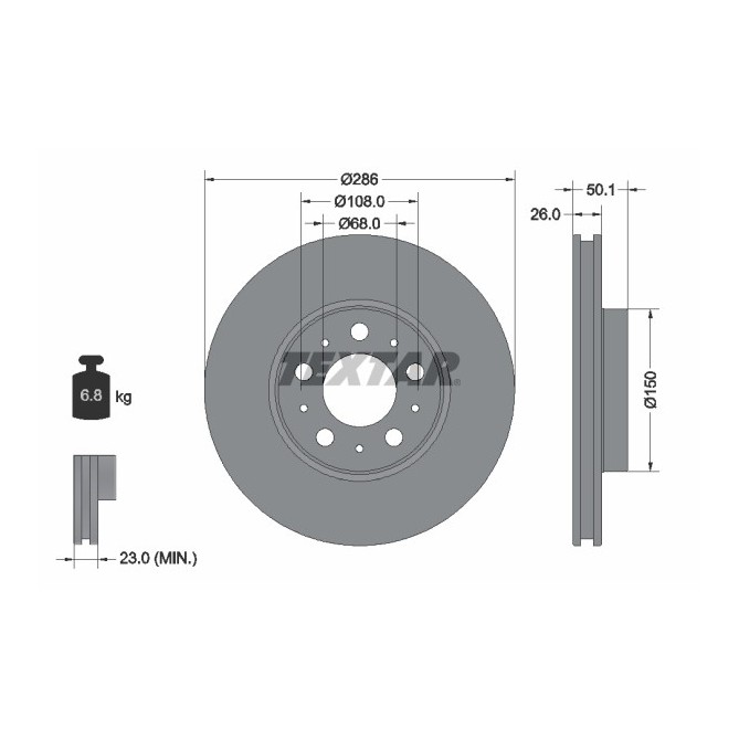 Disc frana TEXTAR