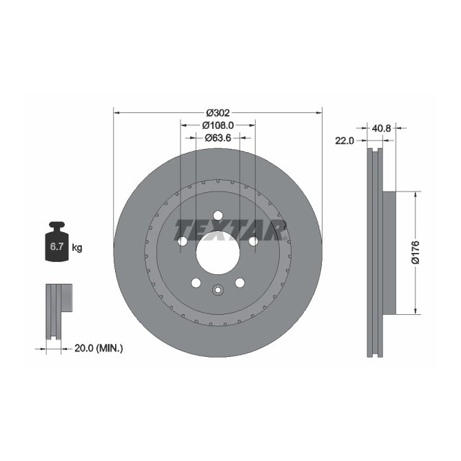 Disc frana TEXTAR