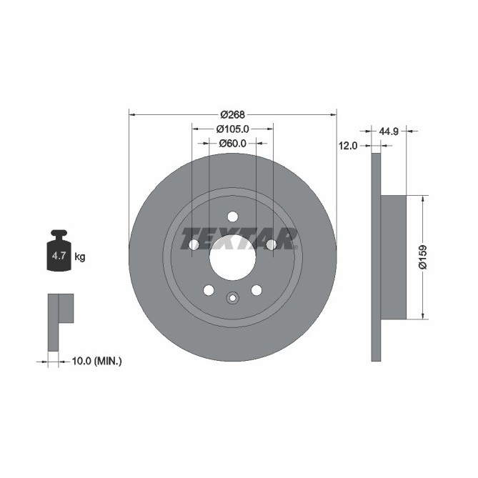 Disc frana TEXTAR