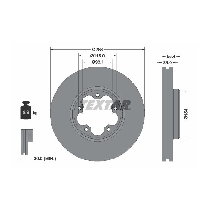 Disc frana TEXTAR