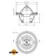 Termostat sistem racire 92°C CHEVROLET AVEO KALOS CRUZE LACETTI NUBIRA REZZO CHRYSLER 300C 300M DAEWOO ARANOS ESPERO LANOS NEXIA