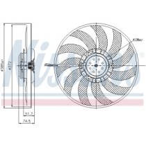 Ventilator, radiator NISSENS