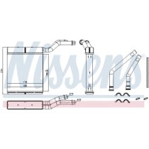 Schimbator caldura, incalzire habitaclu NISSENS