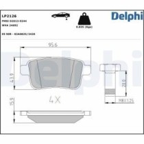 Set placute frana,frana disc DELPHI