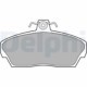 Set placute frana fata DELPHI pentru HONDA CIVIC VI, CIVIC VII, CONCERTO; LOTUS ELISE; MG ZR, ZS; ROVER 200, 400, 800, COUPE