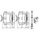 Set placute frana spate BOSCH cu instructiuni montare, suruburi, tampon amortizare, AUDI A2, PEUGEOT 208 II, RENAULT TWINGO II, SEAT CORDOBA