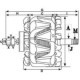 Rotor alternator 120A HC-CARGO diametru exterior 105.2 mm diametru interior 2.5 mm înălțime 53.5 mm lungime ax 146.5 mm filet M16-1.50