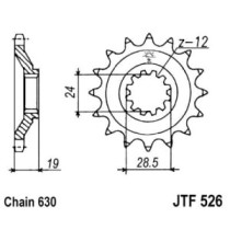 Pinion lant JT ZĘBATKI