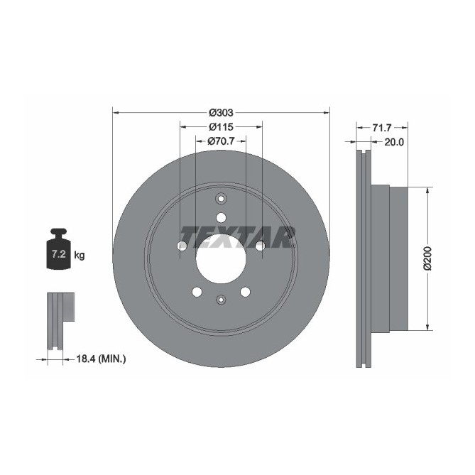 Disc frana TEXTAR