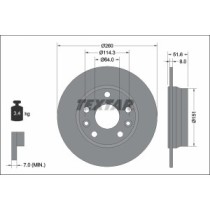 Disc frana TEXTAR