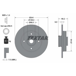 Disc frana TEXTAR