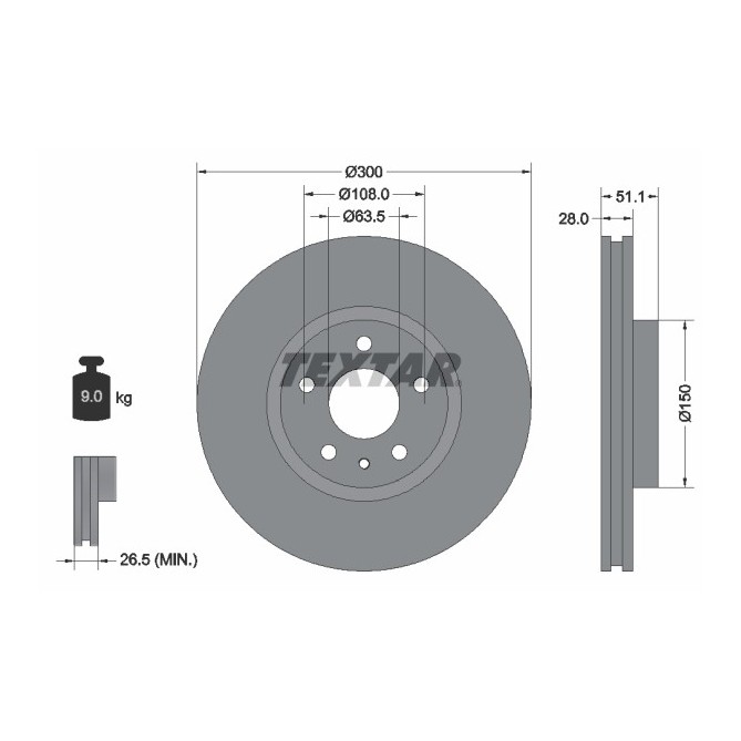 Disc frana TEXTAR