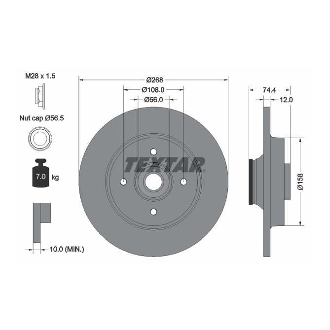 Disc frana TEXTAR