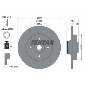 Disc frana TEXTAR