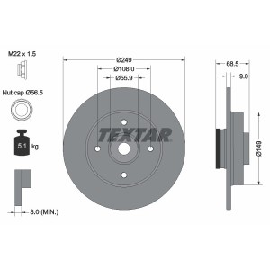 Disc frana TEXTAR