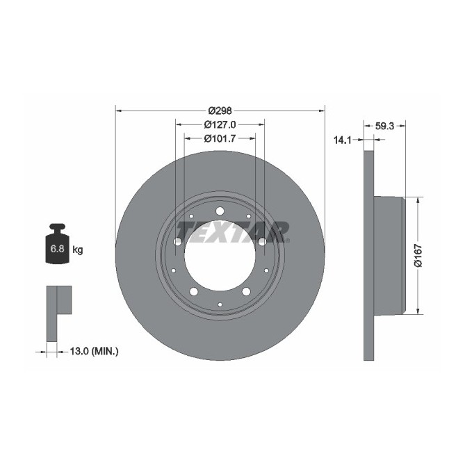 Disc frana TEXTAR