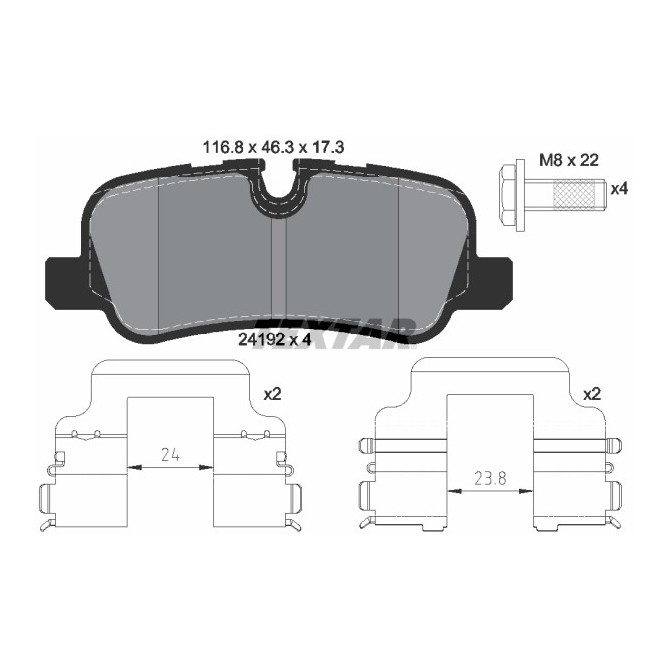 Set placute frana,frana disc TEXTAR