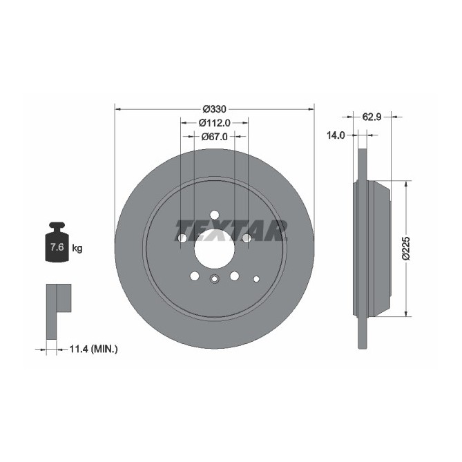 Disc frana TEXTAR