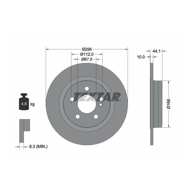 Disc frana TEXTAR