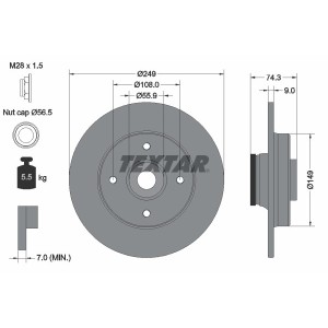 Disc frana TEXTAR