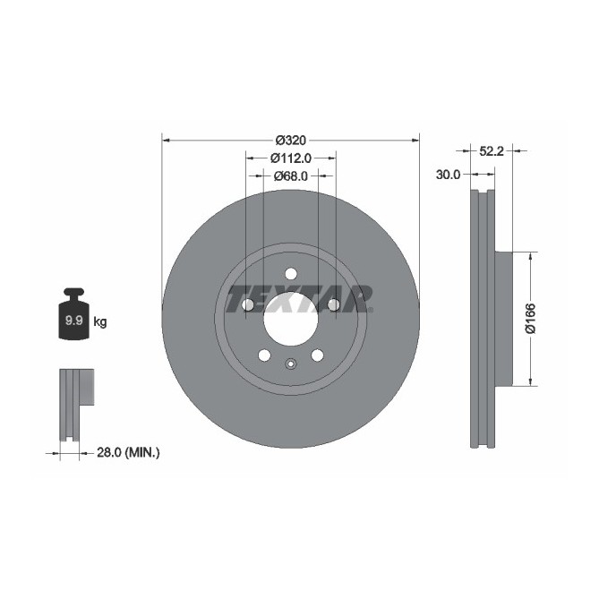 Disc frana TEXTAR