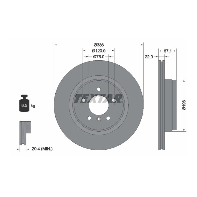 Disc frana TEXTAR