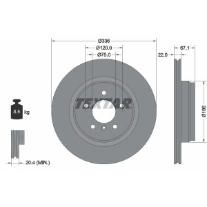 Disc frana TEXTAR