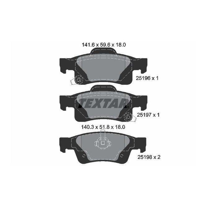 Set placute frana,frana disc TEXTAR