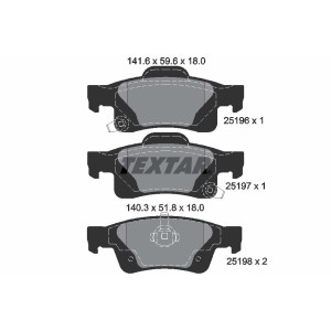 Set placute frana,frana disc TEXTAR