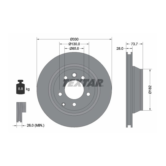 Disc frana TEXTAR