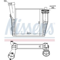 Intercooler, compresor NISSENS