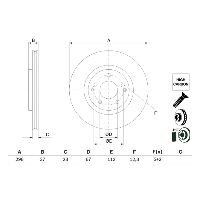 Disc frana BOSCH