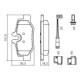 Set placute frana spate BOSCH pentru MERCEDES VIANO (W639), VITO / MIXTO (W639), VITO (W639) 2.0D-Electric 09.03, 50.3mm x 101.9mm x 18.3mm