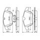 Set placute frana fata BOSCH pentru JAGUAR S-TYPE II, XE, XF I 2.0-4.2 01.99, inaltime 66.6 mm, latime 155.5 mm, grosime 19.0 mm