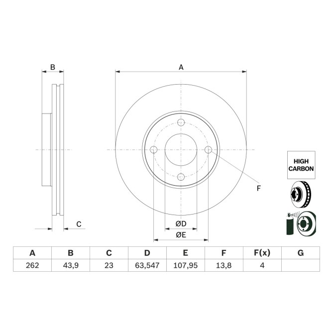 Disc frana BOSCH