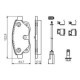 Set placute frana spate BOSCH pentru FORD TRANSIT, TRANSIT TOURNEO 2.2D-3.2D, inaltime 53.5 mm, latime 122.8 mm, grosime 16.4 mm