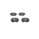 Set placute frana spate BOSCH pentru AUDI A3, TT; SEAT LEON, SKODA OCTAVIA III, VW GOLF V, GOLF VI, dimensiuni 56.0mm x 105.5mm x 17.2mm