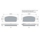 Set placute frana spate BOSCH pentru CHEVROLET AVEO, CRUZE, ORLANDO, TRAX, VOLT; OPEL AMPERA, ASTRA J, MOKKA, ZAFIRA C 42.6mm x 116.5mm x 15.8mm