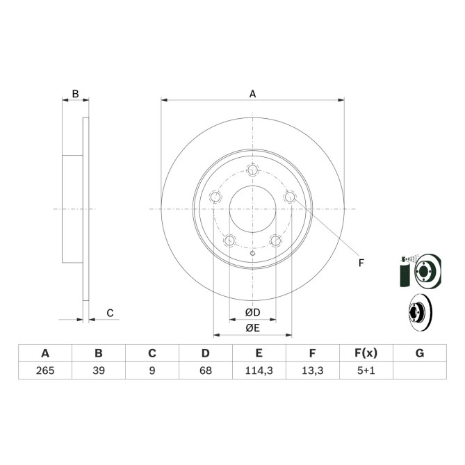 Disc frana BOSCH