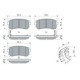 Set placute frana spate BOSCH cu instructiuni montare si tampon amortizare pentru HYUNDAI ACCENT III, I20, I30, IX20, IX35, KONA, SONATA VI, KIA CEE&apos;D 1.0-2.7