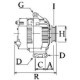 Alternator HC-CARGO 14V 75A pentru DACIA LOGAN, LOGAN EXPRESS, LOGAN MCV, SANDERO, NISSAN KUBISTAR, RENAULT CLIO II, ESPACE III, KANGOO, LAGUNA I, MEGANE I