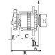 Alternator HC-CARGO 14V 75A pentru MITSUBISHI L200 L400 PAJERO II PAJERO SPORT I 2.5D 12.90