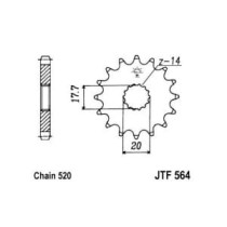 Pinion lant JT ZĘBATKI