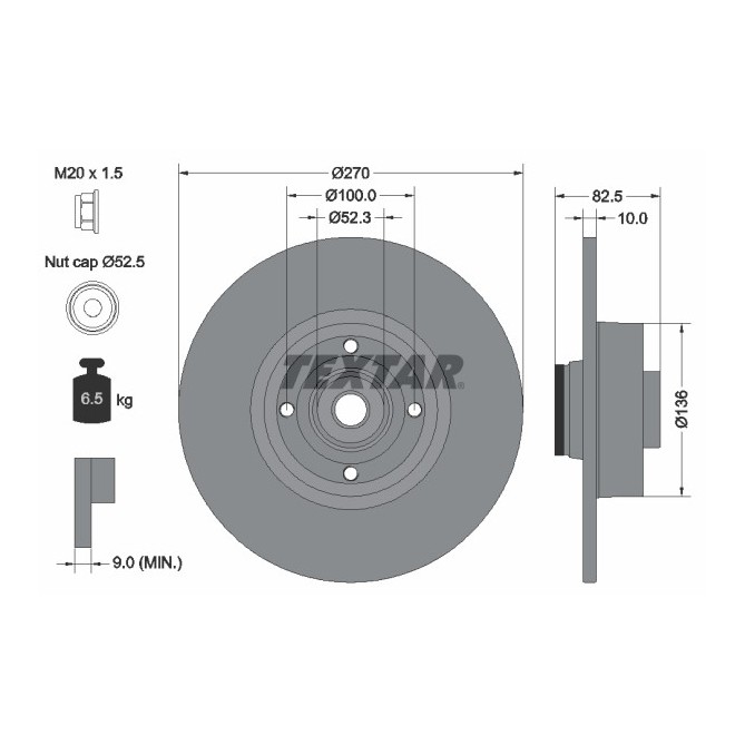 Disc frana TEXTAR