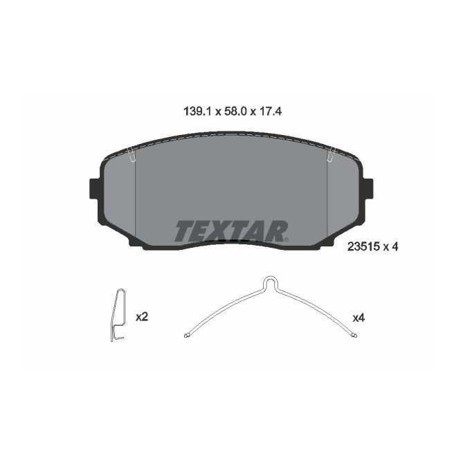 Set placute frana,frana disc TEXTAR