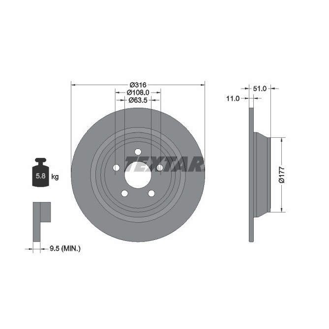 Disc frana TEXTAR