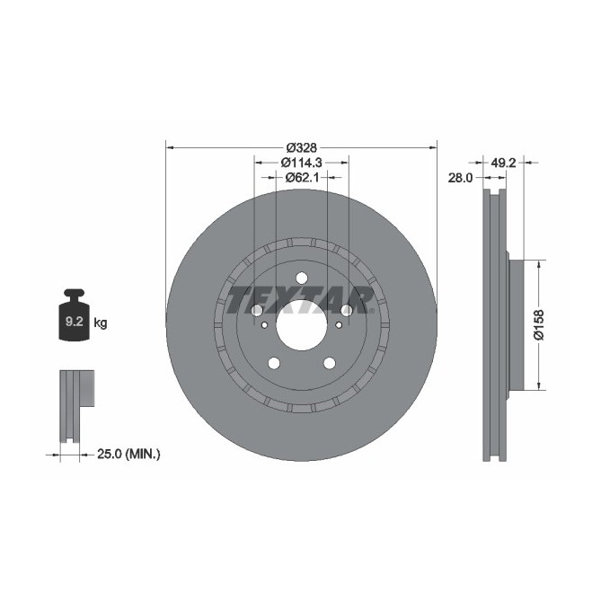 Disc frana TEXTAR