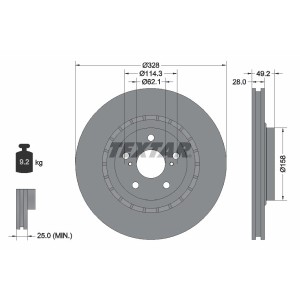 Disc frana TEXTAR