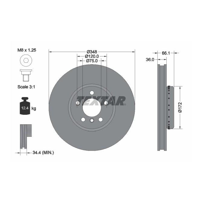 Disc frana TEXTAR