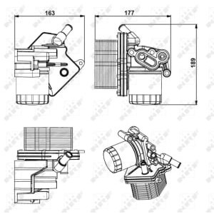 Radiator ulei, ulei motor NRF